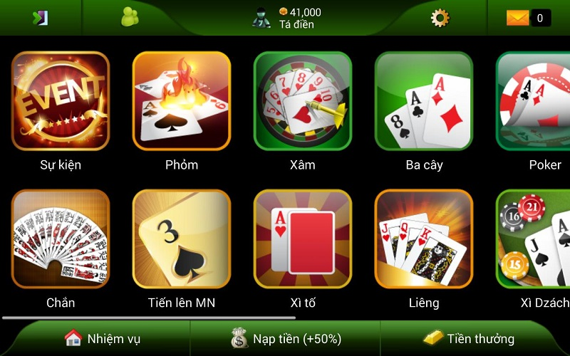 Game bài KG88 có hàng loạt game chất lượng